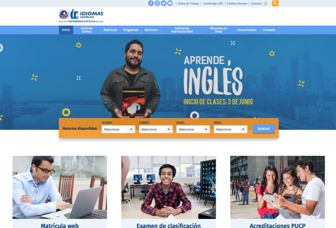 Idiomas Católica estrena nueva PUCP